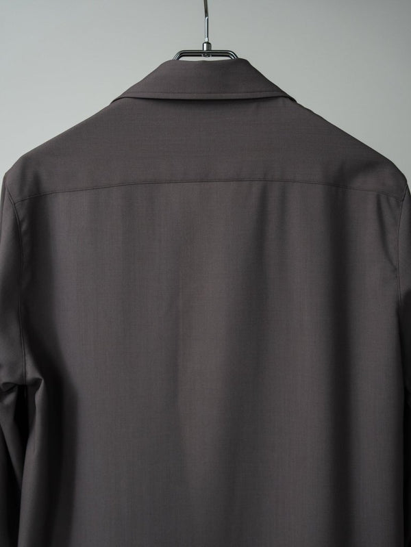 Super100's Vareuse Shirt【taupe】 - PRY