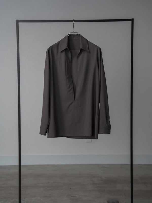 Super100's Vareuse Shirt【taupe】 - PRY