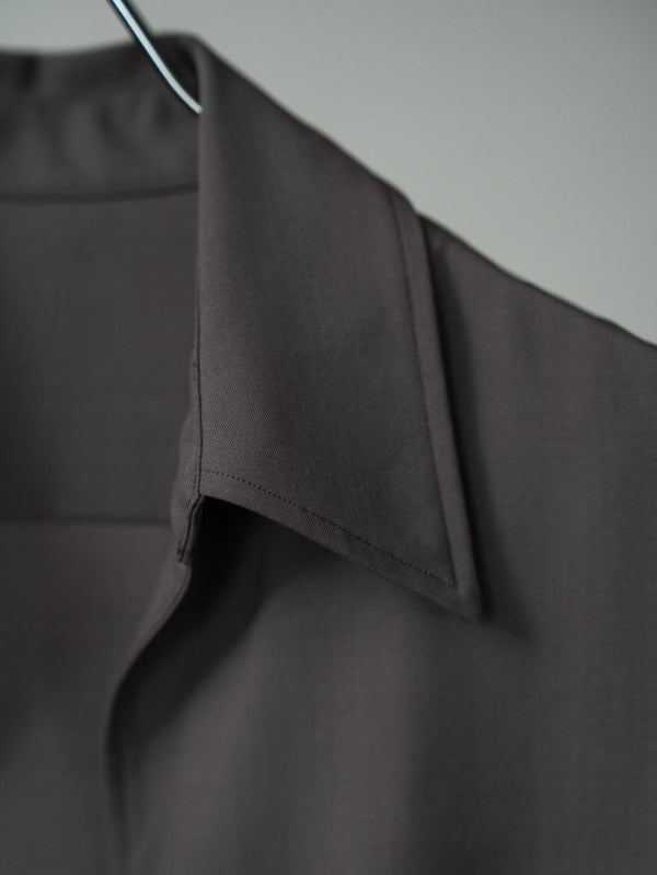 Super100's Vareuse Shirt【taupe】 - PRY