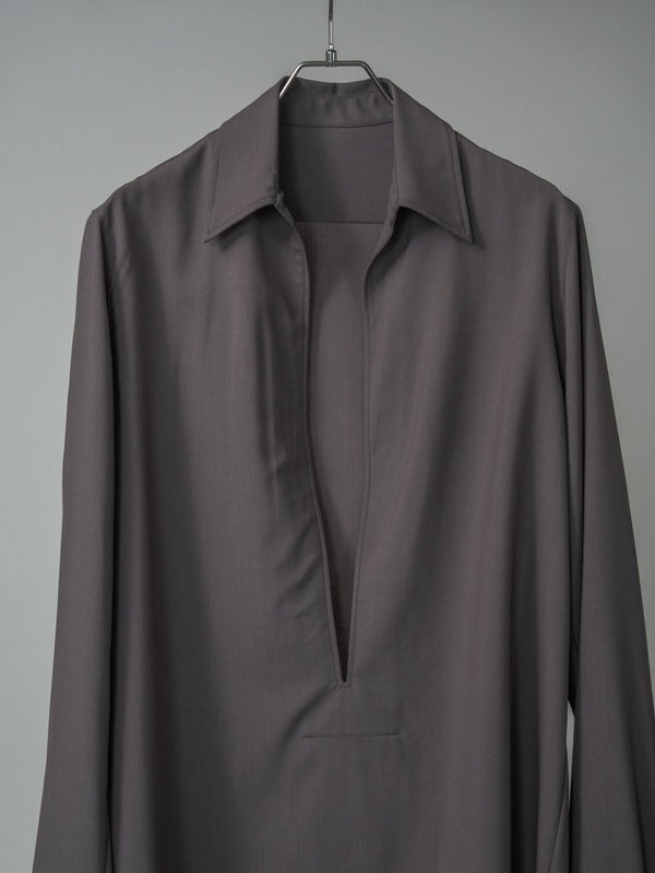 Super100's Vareuse Shirt【taupe】 - PRY