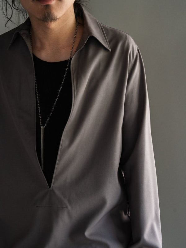 Super100's Vareuse Shirt【taupe】 - PRY