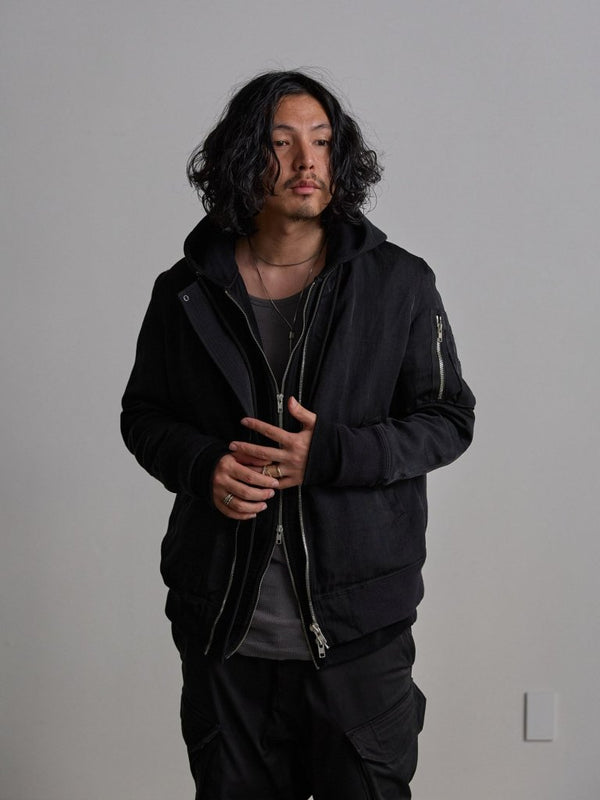 Tailored Bonding Hooded Jacket [BLACK] - PRY