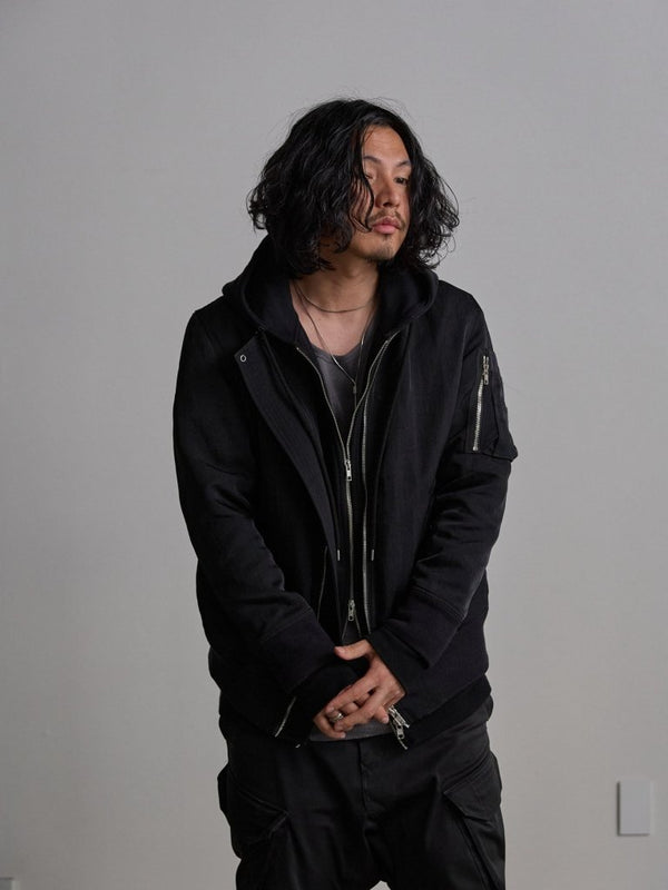 Tailored Bonding Hooded Jacket [BLACK] - PRY