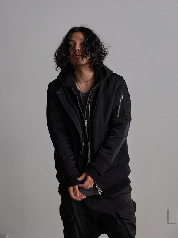Tailored Bonding Hooded Jacket [BLACK] - PRY