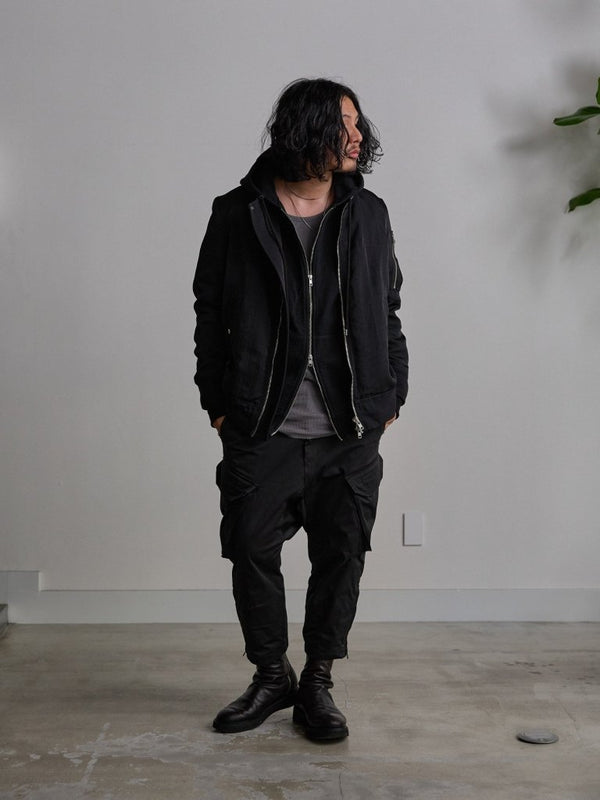 Tailored Bonding Hooded Jacket [BLACK] - PRY