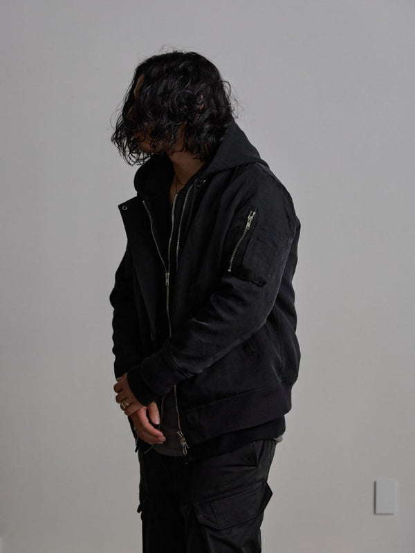 Tailored Bonding Hooded Jacket [BLACK] - PRY