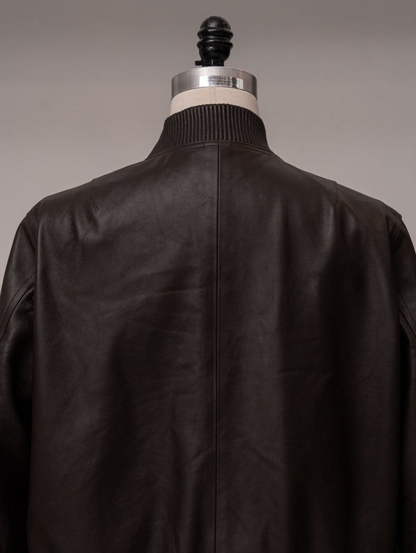 Tailored Leather Bomber Jacket (B-15 MOD.)【Cigar brown】 - PRY