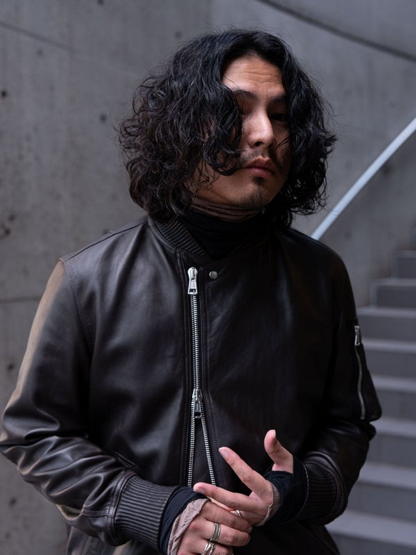 Tailored Leather Bomber Jacket (B-15 MOD.)【Cigar brown】 - PRY
