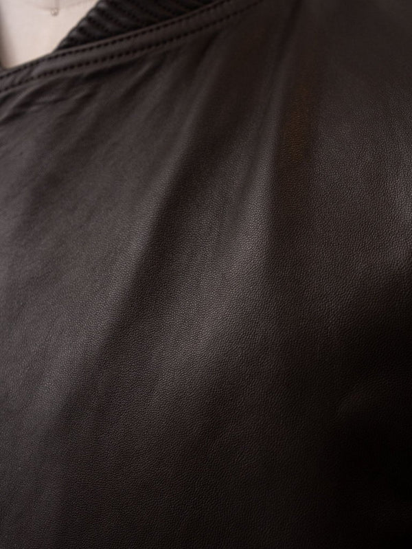 Tailored Leather Bomber Jacket (B-15 MOD.)【Cigar brown】 - PRY