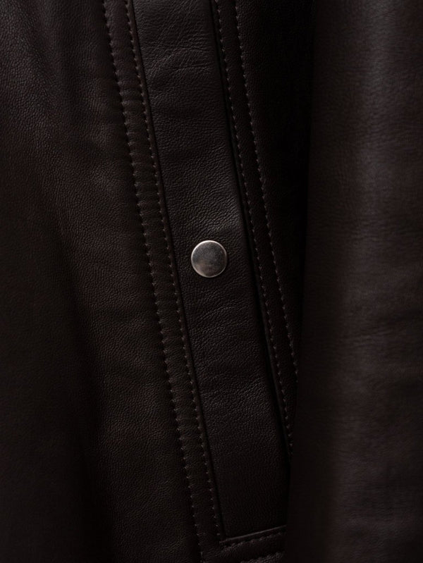 Tailored Leather Bomber Jacket (B-15 MOD.)【Cigar brown】 - PRY