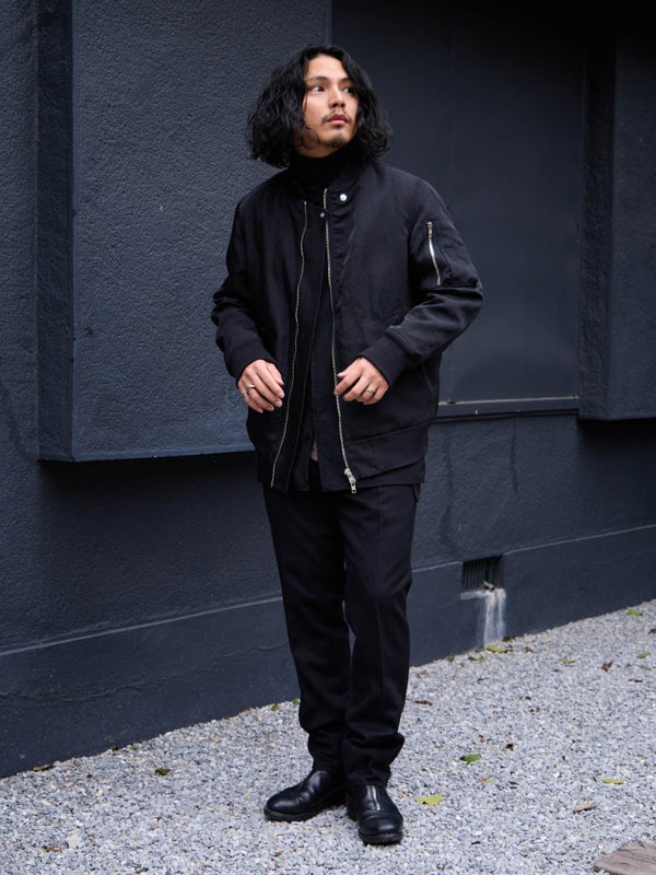 Tailored Vintage Bomber Jacket【black】 - PRY