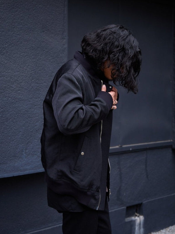 Tailored Vintage Bomber Jacket【black】 - PRY