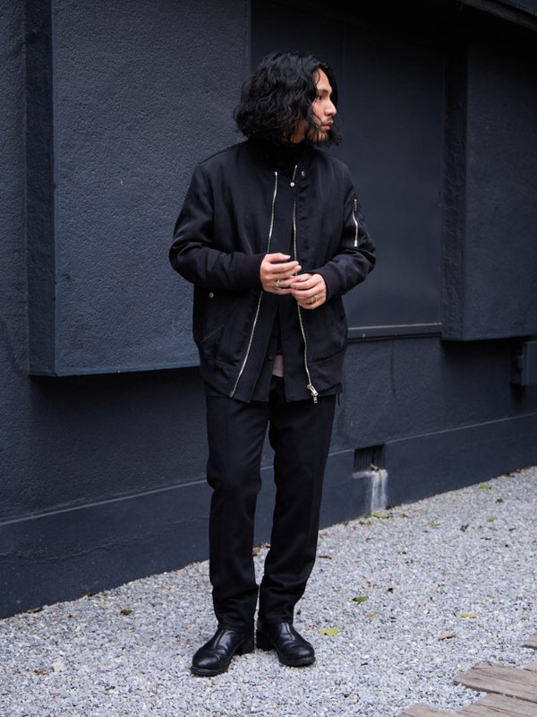 Tailored Vintage Bomber Jacket【black】 - PRY
