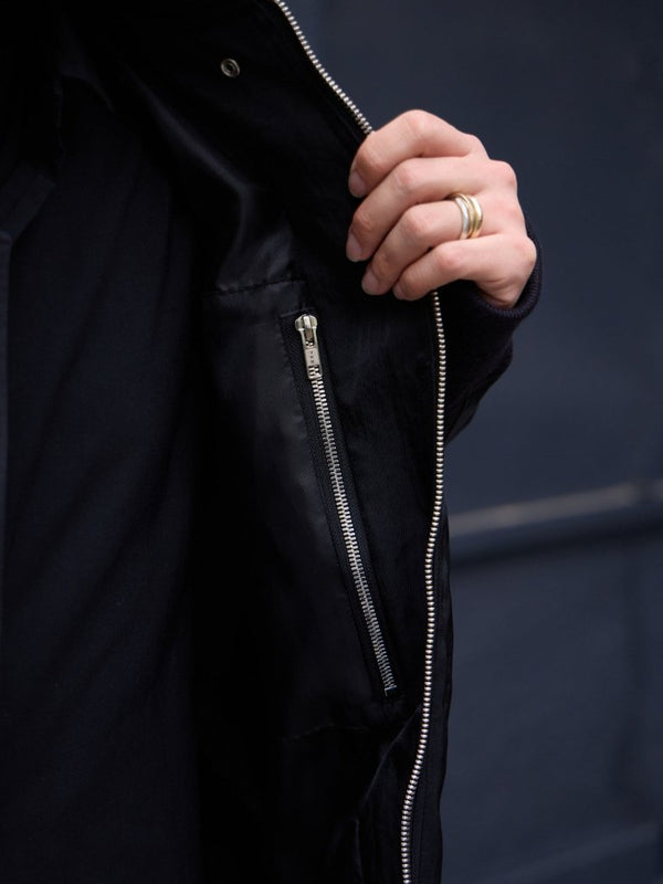 Tailored Vintage Bomber Jacket【black】 - PRY