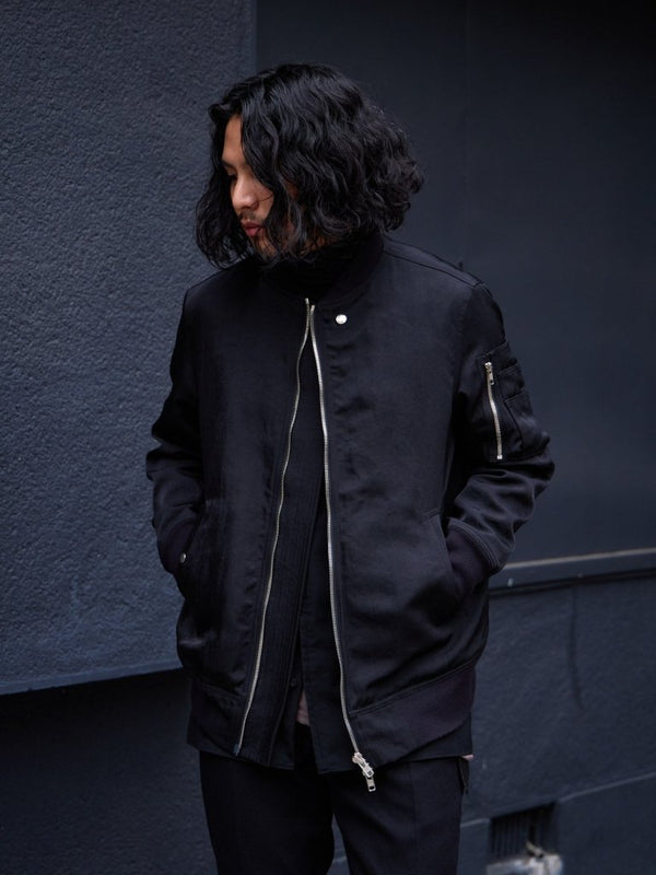 Tailored Vintage Bomber Jacket【black】 - PRY
