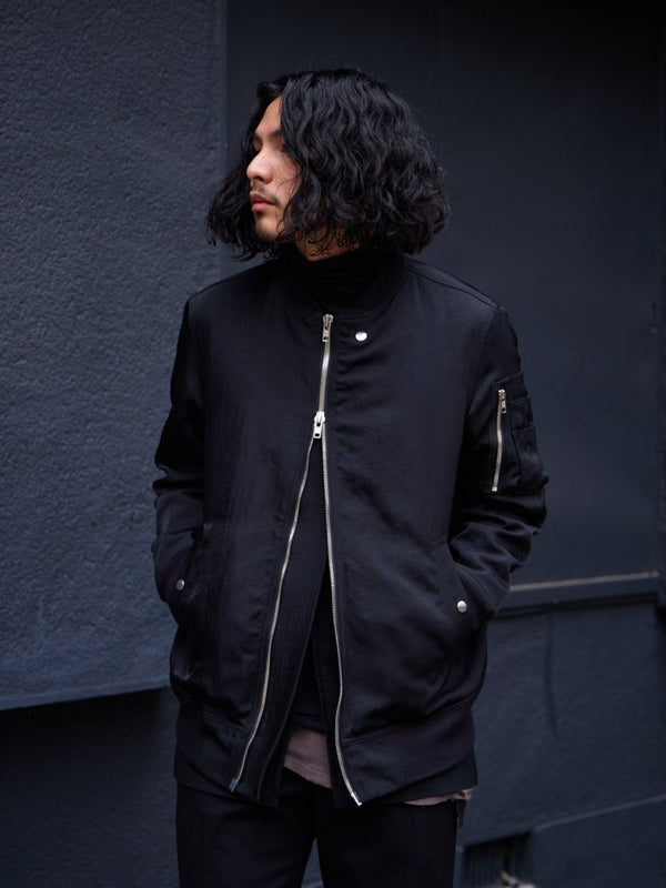 Tailored Vintage Bomber Jacket【black】 - PRY