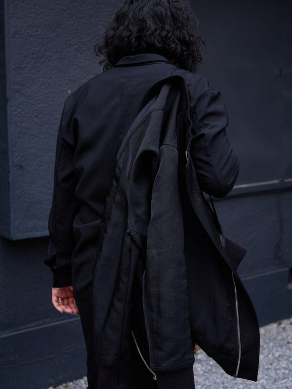 Tailored Vintage Bomber Jacket【black】 - PRY