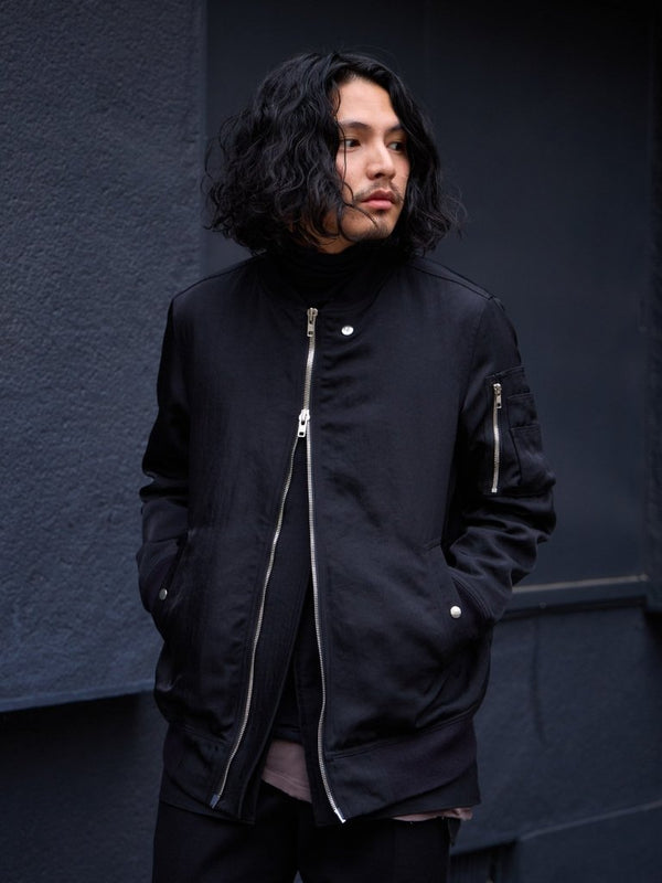 Tailored Vintage Bomber Jacket【black】 - PRY