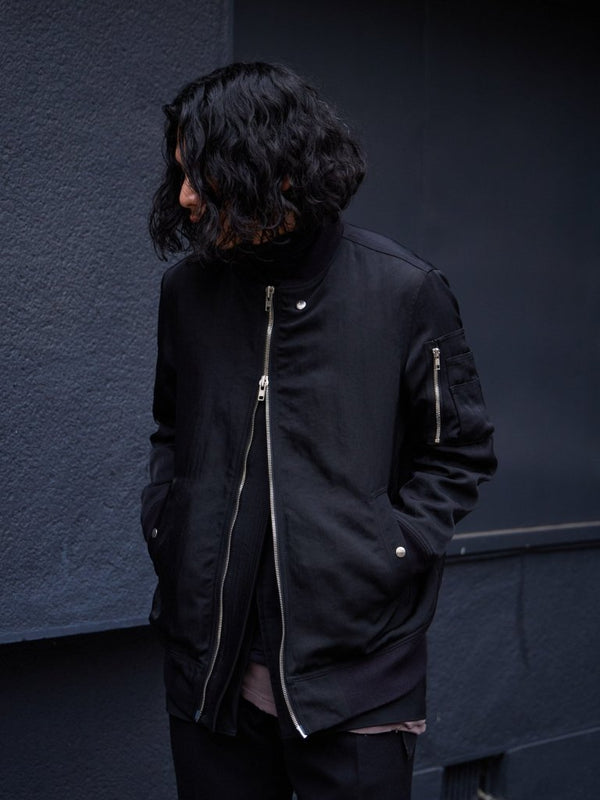 Tailored Vintage Bomber Jacket【black】 - PRY