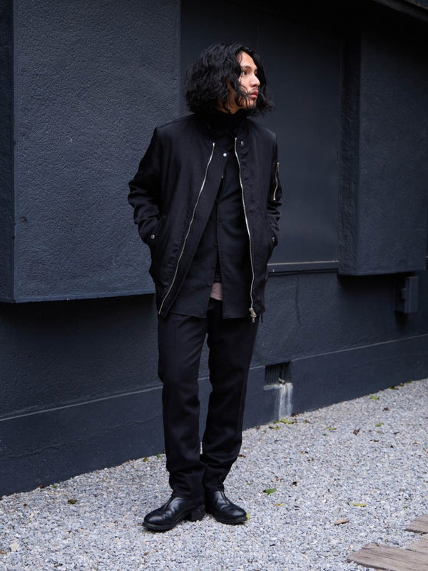 Tailored Vintage Bomber Jacket【black】 - PRY