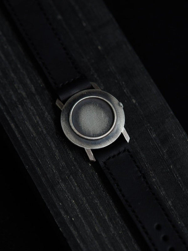 Timeless Leather Watch Bracelet [Black Diamond +Silver925] - PRY