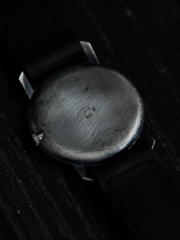 Timeless Leather Watch Bracelet [Black Diamond +Silver925] - PRY