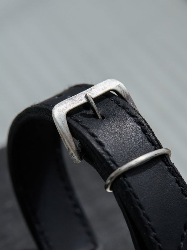Timeless Leather Watch Bracelet [Black Diamond +Silver925] - PRY
