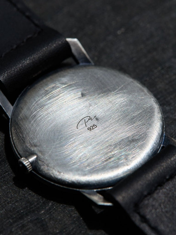 Timeless Leather Watch Bracelet [Black Diamond +Silver925] - PRY