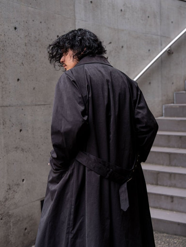 Velvet Suede Motorcycle Coat [BLACK] - PRY