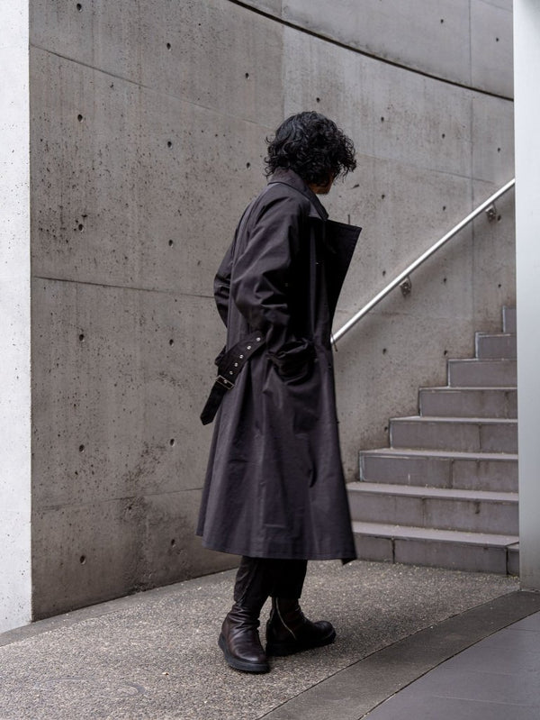 Velvet Suede Motorcycle Coat [BLACK] - PRY