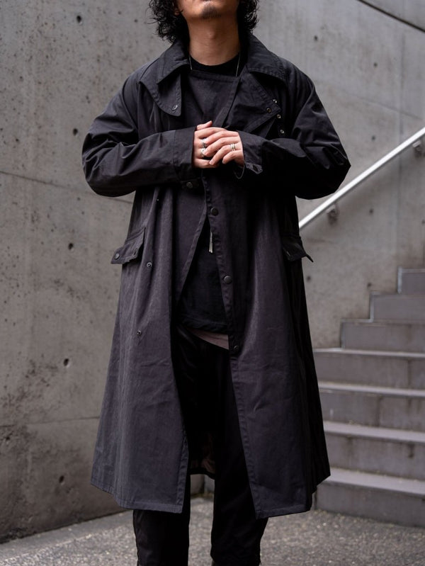 Velvet Suede Motorcycle Coat [BLACK] - PRY