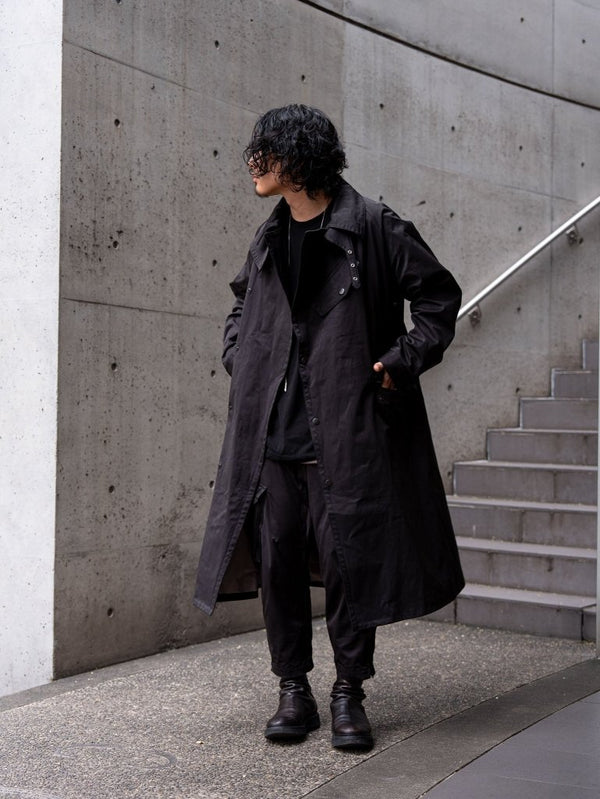 Velvet Suede Motorcycle Coat [BLACK] - PRY