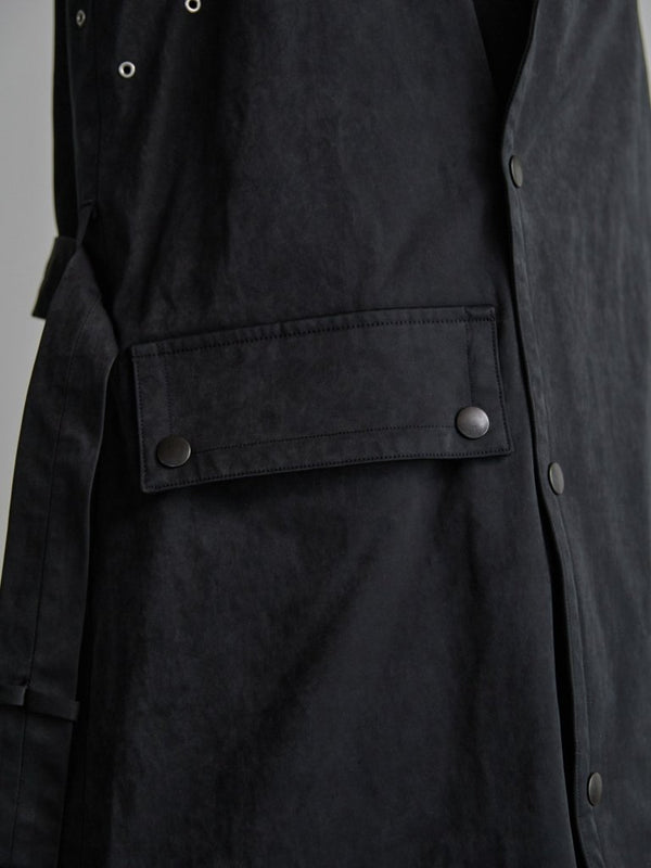 Velvet Suede Motorcycle Coat [BLACK] - PRY