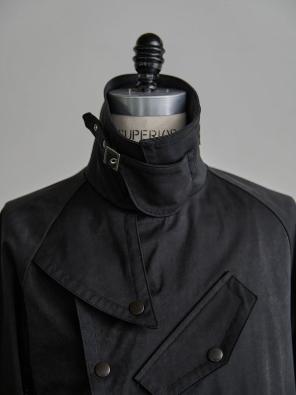 Velvet Suede Motorcycle Coat [BLACK] - PRY