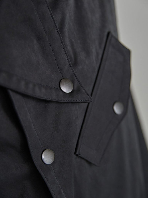 Velvet Suede Motorcycle Coat [BLACK] - PRY