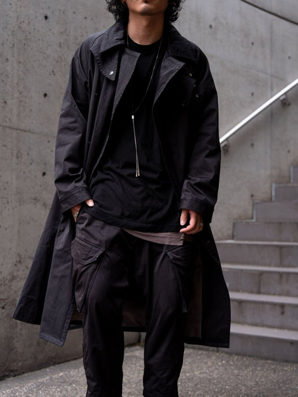 Velvet Suede Motorcycle Coat [BLACK] - PRY