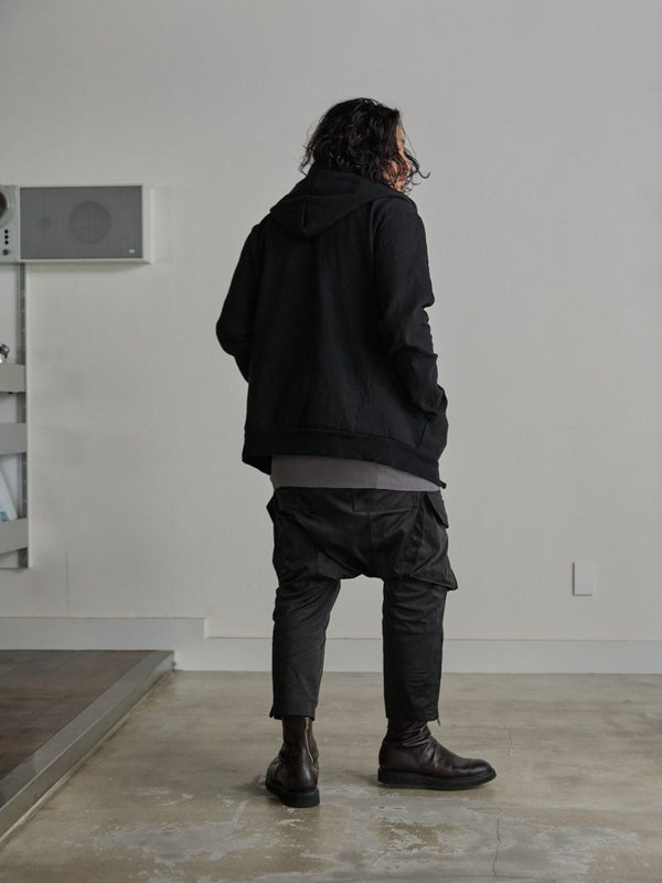 Velvet Suede Sarouel Crop Pants [BLACK] - PRY