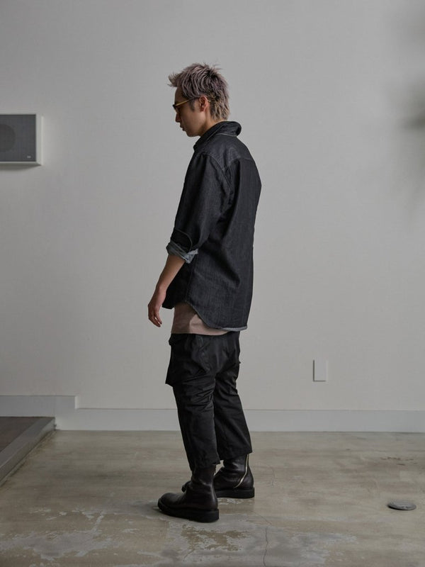 Velvet Suede Sarouel Crop Pants [BLACK] - PRY