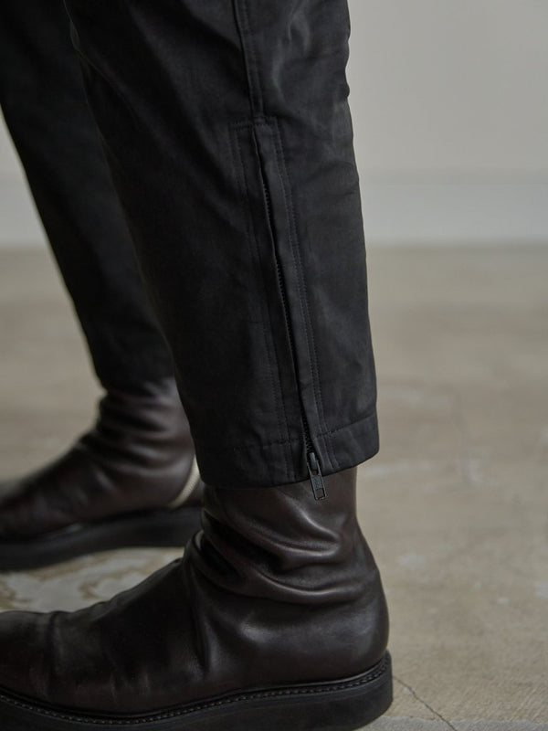 Velvet Suede Sarouel Crop Pants [BLACK] - PRY