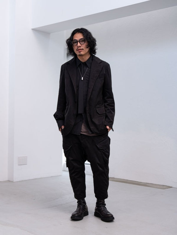 Velvet Suede Sarouel Crop Pants [BLACK] - PRY