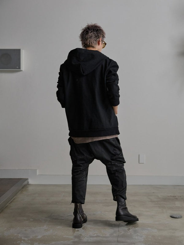 Velvet Suede Sarouel Crop Pants [BLACK] - PRY