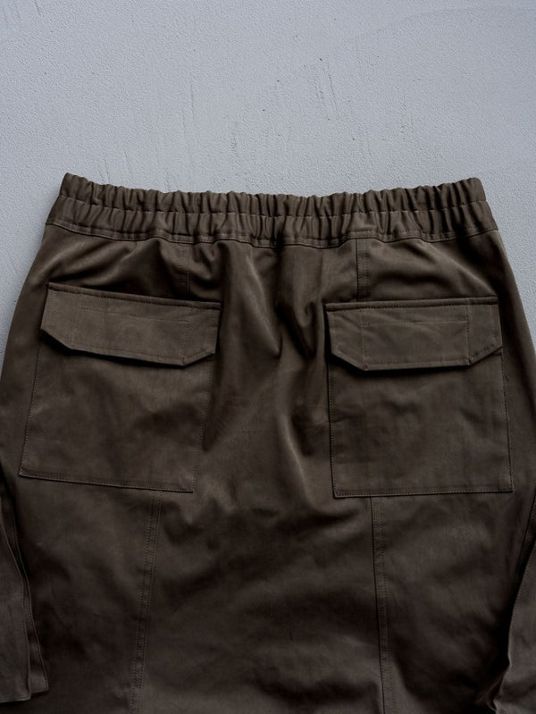 Velvet Suede Sarouel Crop Pants [UMBER] - PRY
