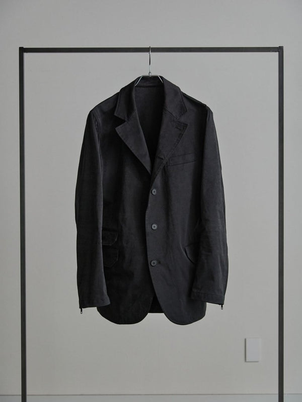 Velvet Suede Tailored Jacket [BLACK] - PRY