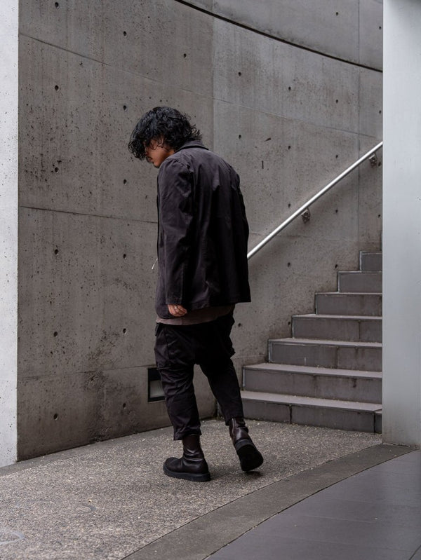 Velvet Suede Tailored Jacket [BLACK] - PRY