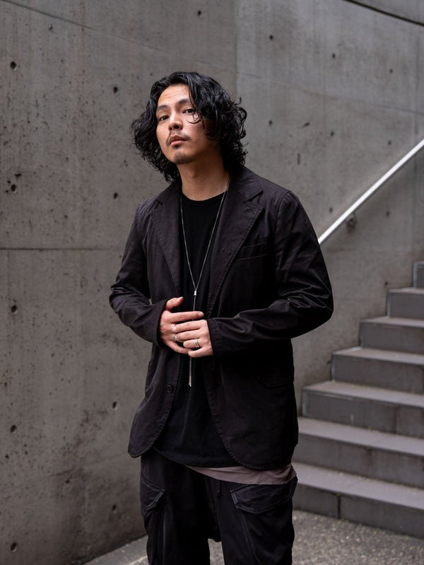 Velvet Suede Tailored Jacket [BLACK] - PRY