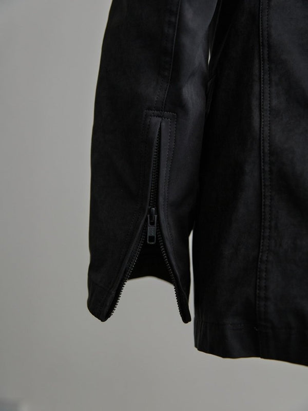 Velvet Suede Tailored Jacket [BLACK] - PRY