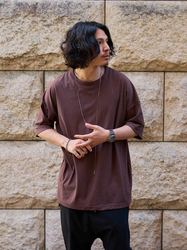 Vertical T-shirt 【Bitter Brown】 - PRY
