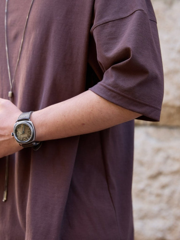 Vertical T-shirt 【Bitter Brown】 - PRY