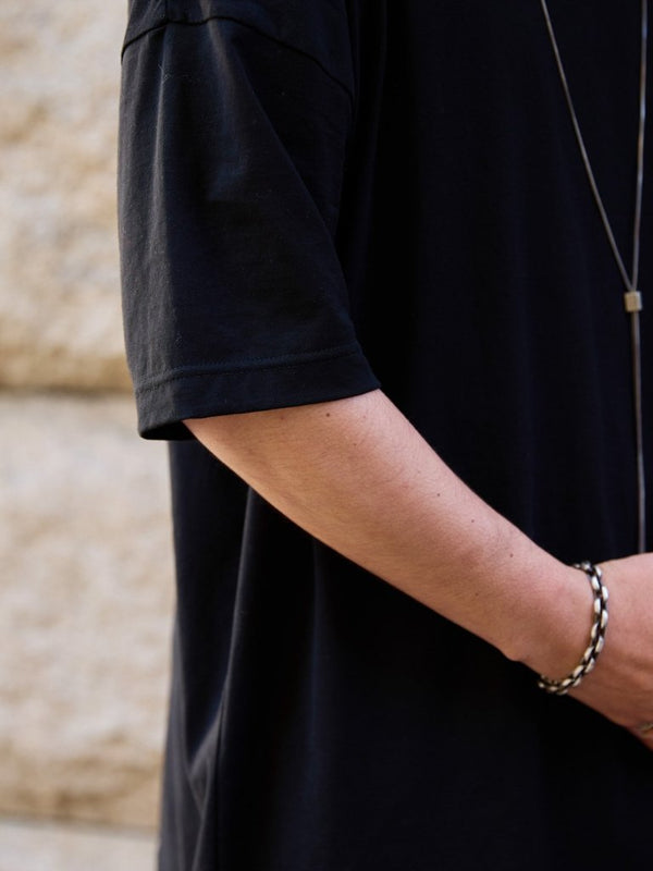 Vertical T-shirt 【Deep Black】 - PRY