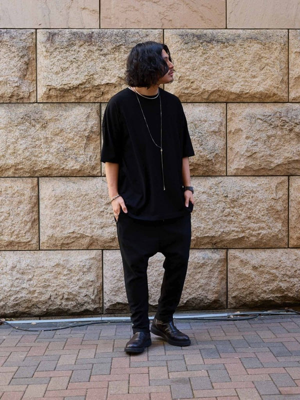 Vertical T-shirt 【Deep Black】 - PRY